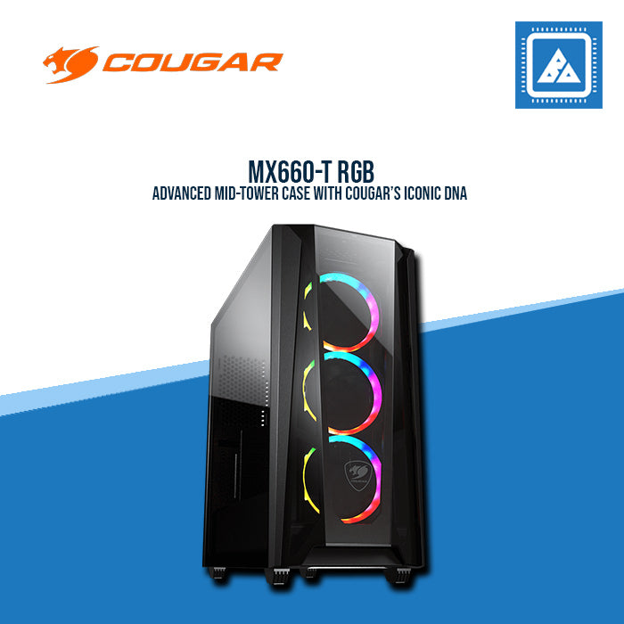 COUGAR MX660 T RGB / MID-TOWER / ARGB VK120*3FAN / TEMPERED GLASS COUGAR MX660 T RGB / MID-TOWER / ARGB VK120*3FAN / TEMPERED GLASS